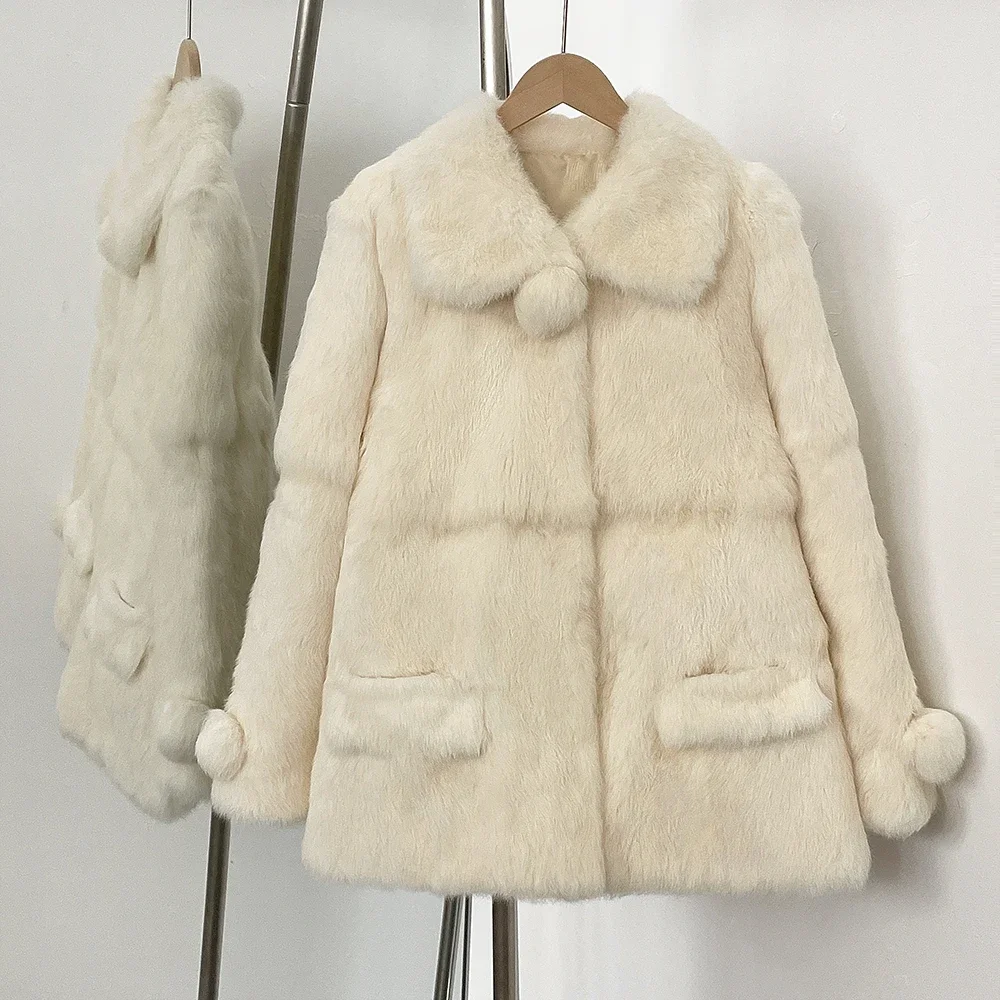 Street Fashion Store - 2025 리얼 퍼 재킷 여성 아우터