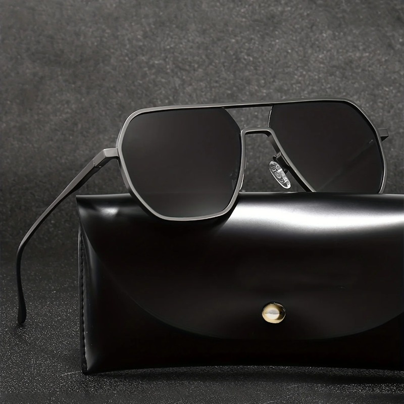 Street Fashion Glasses - 빈티지 편광 선글라스 남성 패션 블랙