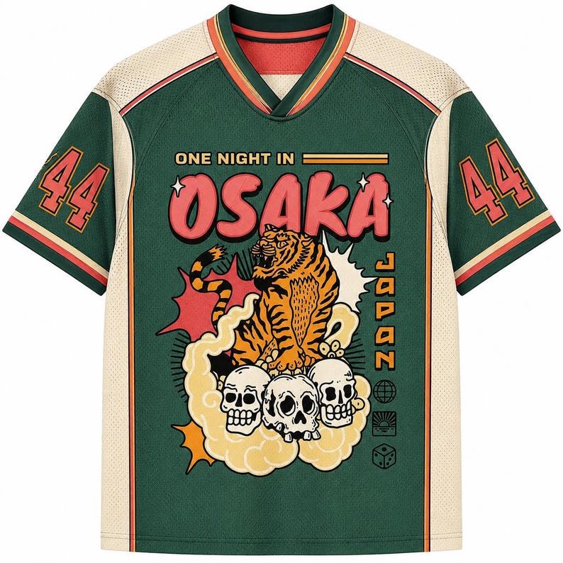 Street Fashion Osaka - 2026 패션 레트로 오사카 타이거 헤드