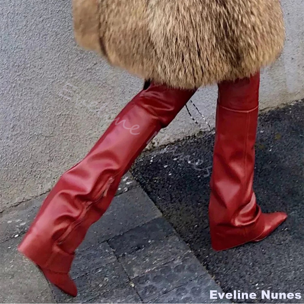 Street Fashion Rome 2025 - 2025년 신상 뾰족코 패션 오버니 부츠