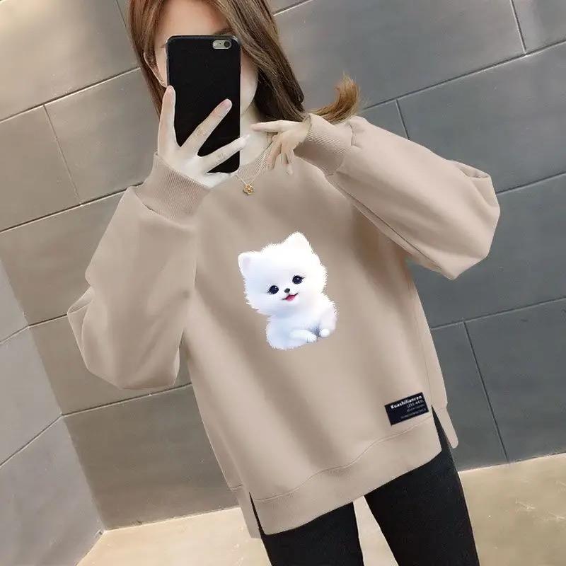 두꺼운 플리스 오버사이즈 루즈핏 여성용 스웨트셔츠 얇은 - Oversized Crewneck Fleece 리뷰 및 가격