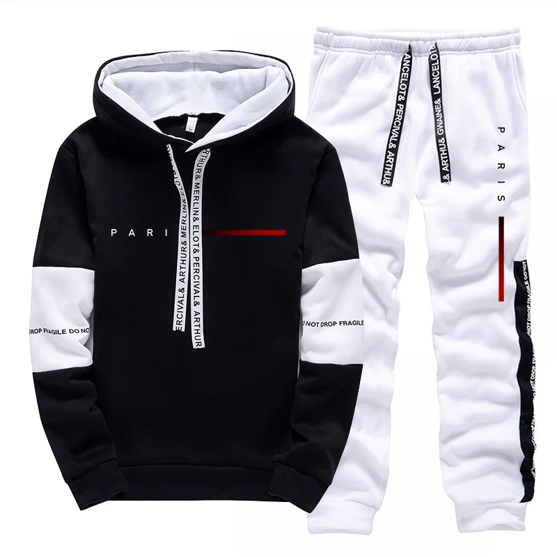 파리 패션 후디 스트리트웨어 남성 세트 후드 스웨트셔츠 - Street Fashion Casual 리뷰 및 가격