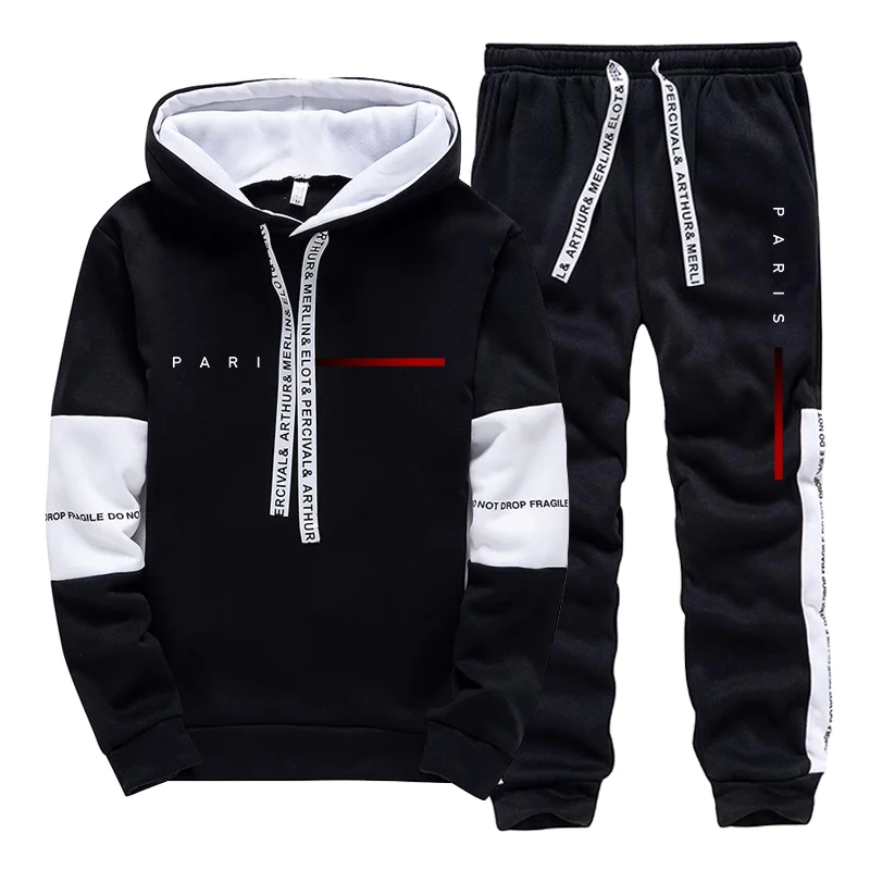 파리 패션 후디 스트리트웨어 남성 세트 후드 스웨트셔츠 - Street Fashion Casual 리뷰 및 가격