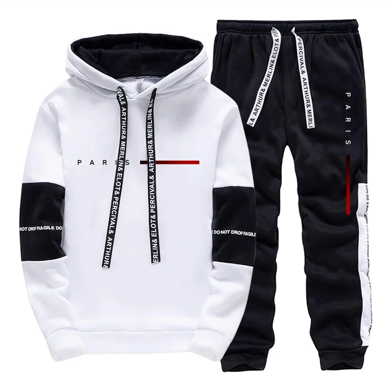 파리 패션 후디 스트리트웨어 남성 세트 후드 스웨트셔츠 - Street Fashion Casual 리뷰 및 가격