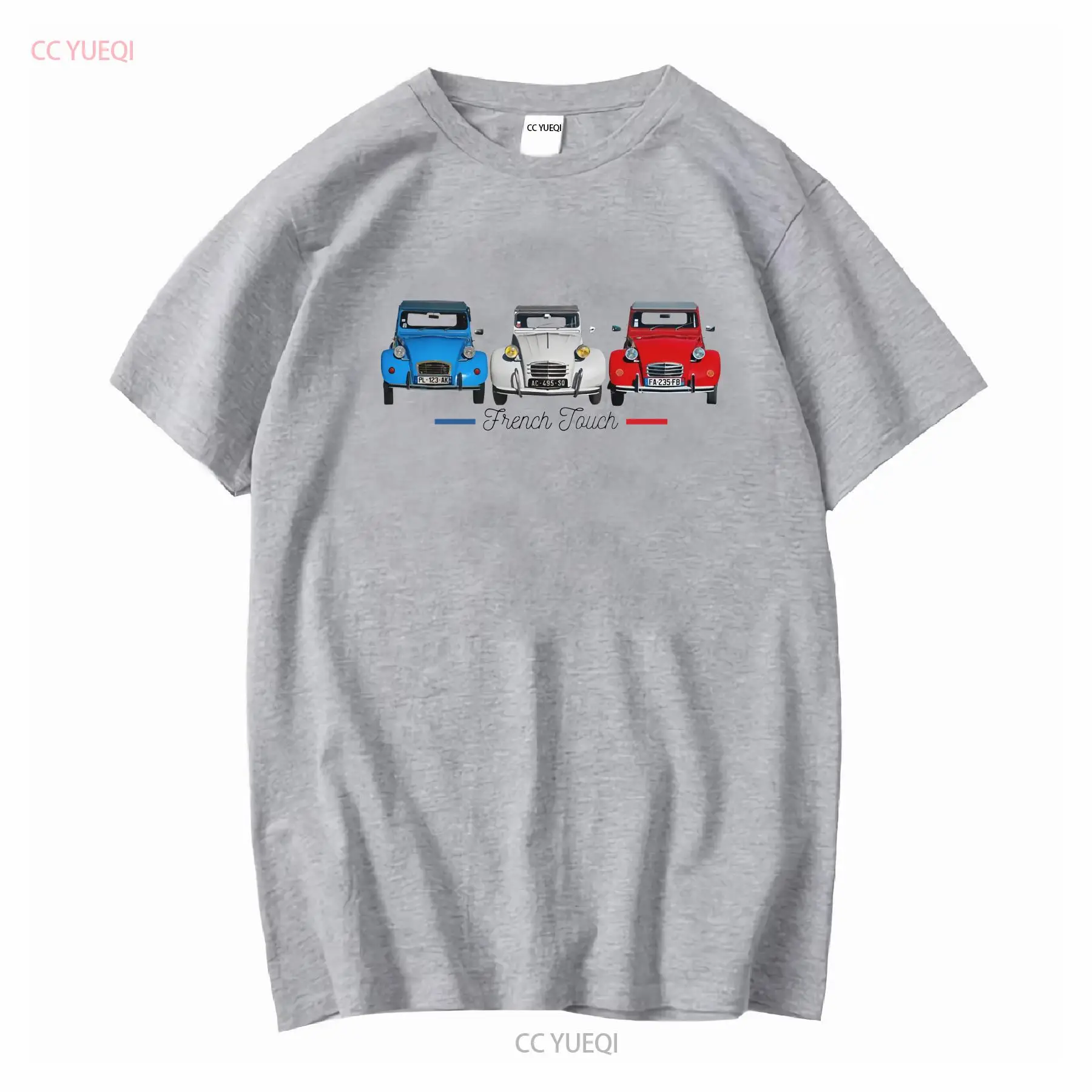 두 마리의 말 2 CV 티셔츠 남성용 면 프랑스 자동차 - French Street Fashion 리뷰 및 가격