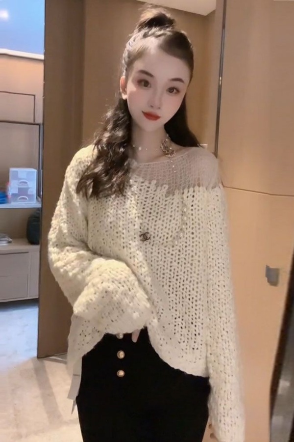 스웨터 점퍼 풀오버 여성용 풀오버 크롭 스웨터 브라운  - Street Fashion Culture 리뷰 및 가격