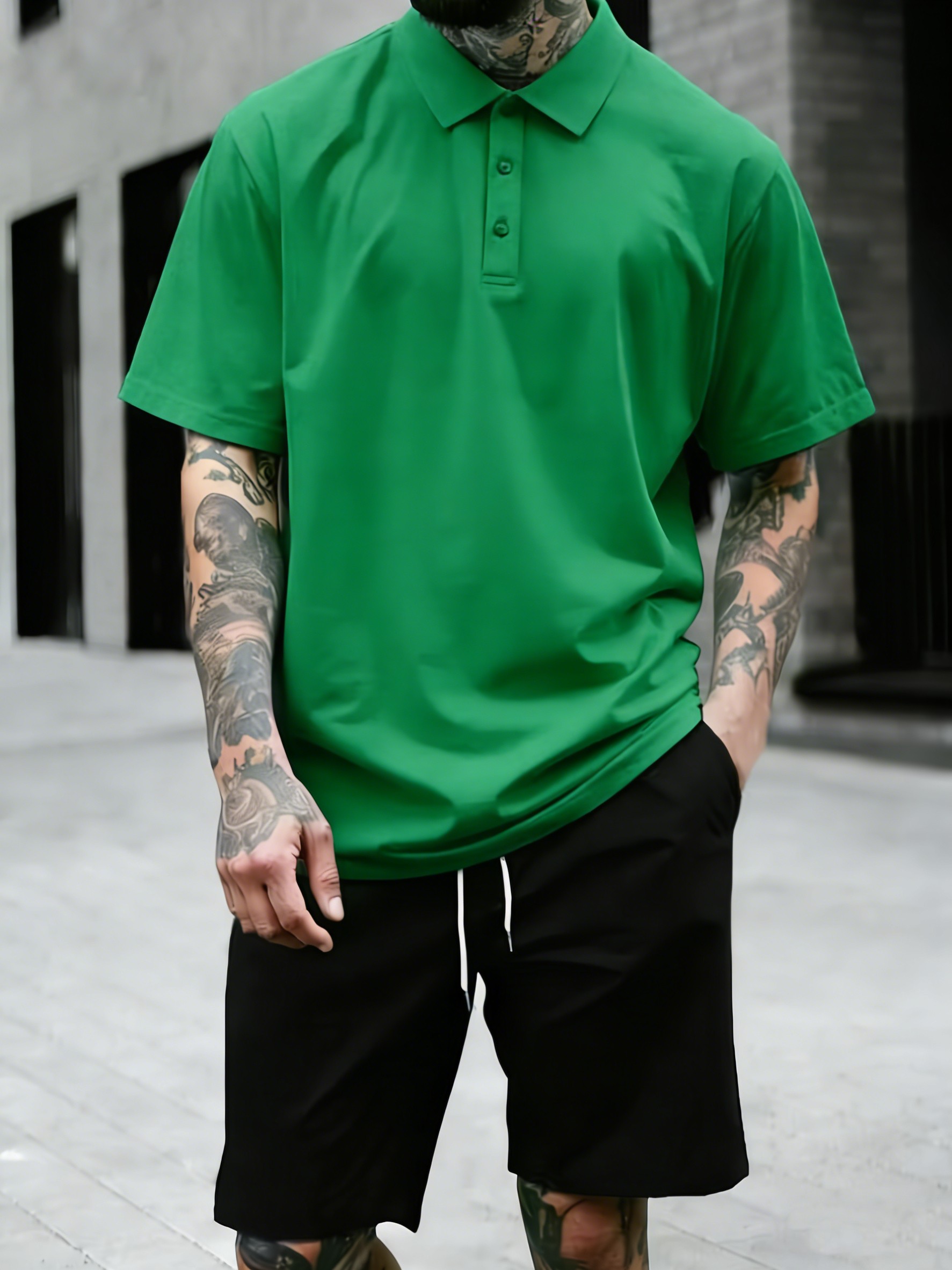 4 컬러 여름 루즈 폴로 셔츠 남성용 스포츠 심플 패션 - Street Fashion Culture 리뷰 및 가격