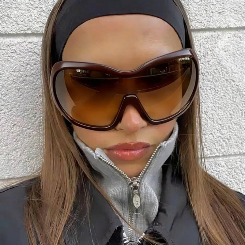 원피스 오버사이즈 Y2K 선글라스 여성용 남성용 빈티지 - Street Fashion Glasses 리뷰 및 가격