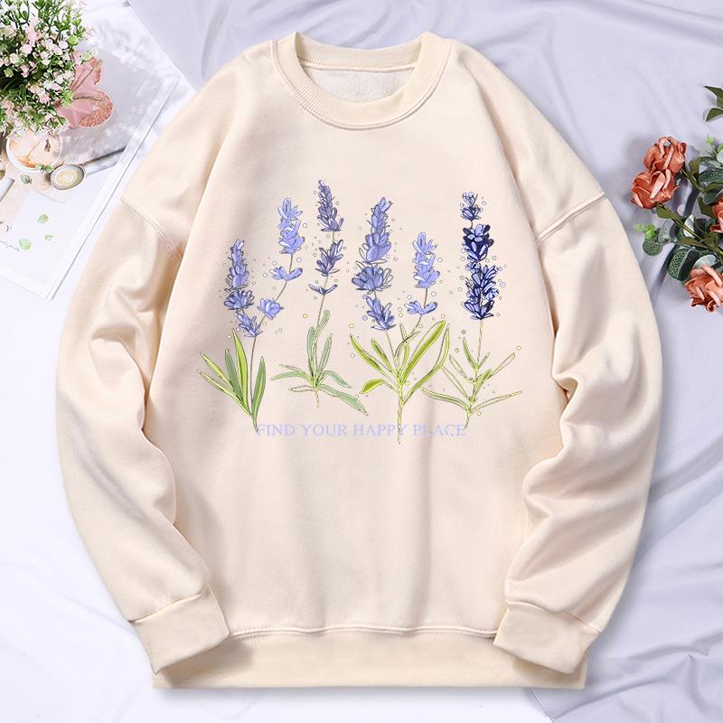 아름다운 라벤더 인쇄 여성 까마귀 거리 양털 Hoody - Oversized Crewneck Fleece 리뷰 및 가격