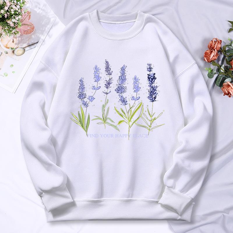 아름다운 라벤더 인쇄 여성 까마귀 거리 양털 Hoody - Oversized Crewneck Fleece 리뷰 및 가격