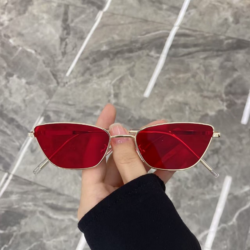 여성용 세련된 마름모꼴 메탈 선글라스, 스트리트 사진  - Street Fashion Glasses 리뷰 및 가격
