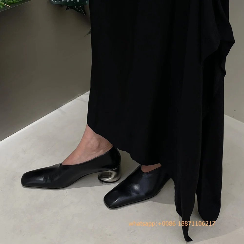 진짜 가죽 특이한 굽 여성 펌프스 2025 가을 신상  - Street Fashion Rome 2025 리뷰 및 가격