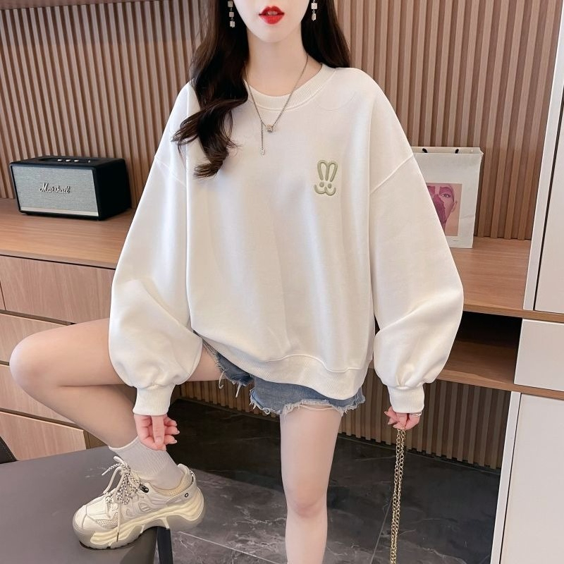 여성용 경량 오버사이즈 크루넥 스웨트셔츠 봄 가을 루즈 - Oversized Crewneck Fleece 리뷰 및 가격