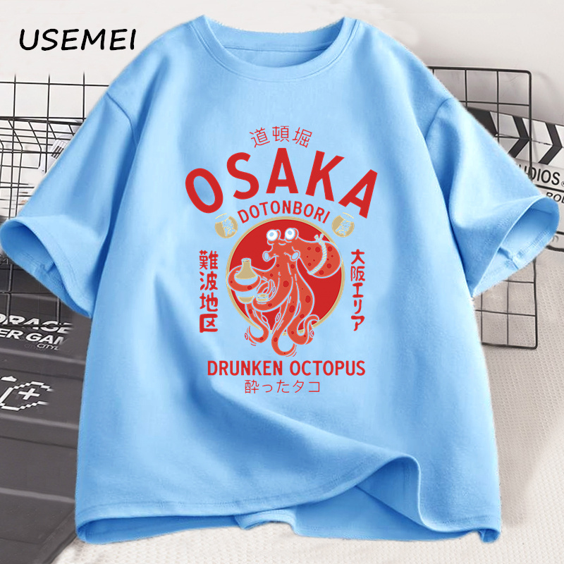 오사카 도톤보리, 드렁큰 옥토퍼스 그래픽 티셔츠, 일본 - Street Fashion Osaka 리뷰 및 가격