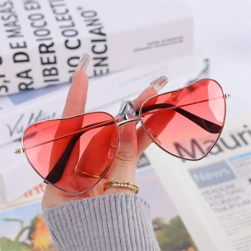 패션 하트 모양의 금속 선글라스 빈티지 트렌디 스트리트 - Street Fashion Glasses 리뷰 및 가격