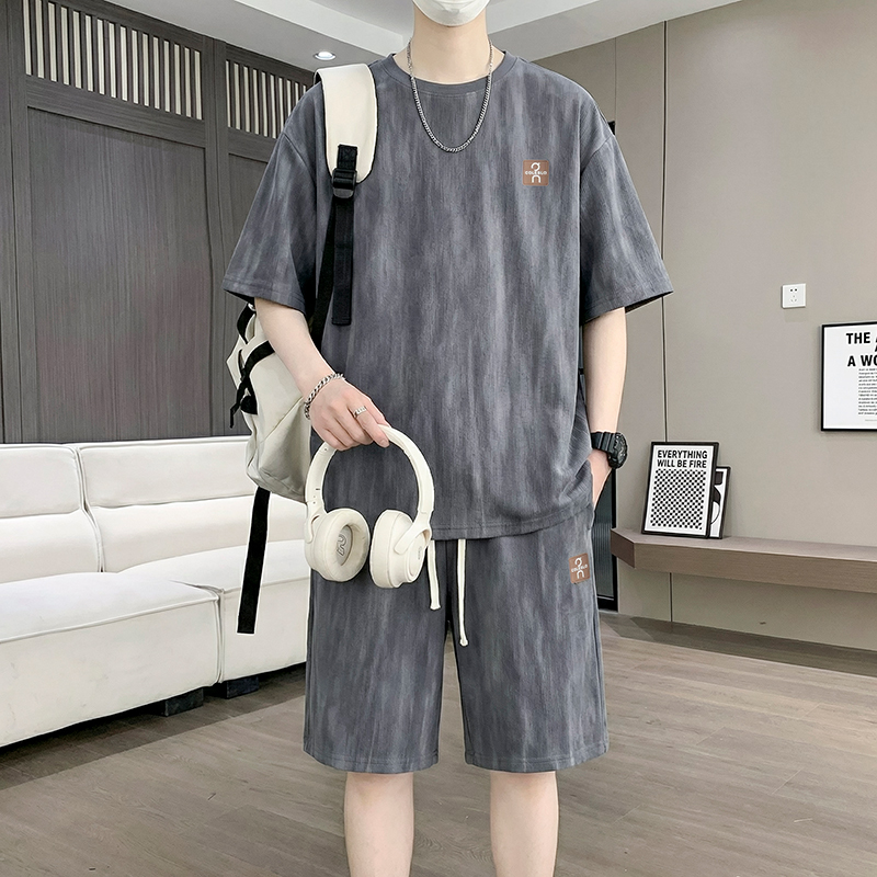 【티셔츠 + 5포인트 반바지】남성용 티셔츠 세트 새로운 - Street Fashion Casual 리뷰 및 가격