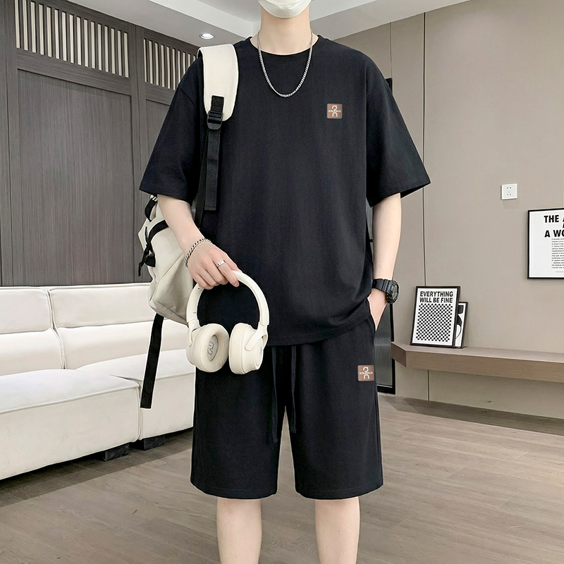 【티셔츠 + 5포인트 반바지】남성용 티셔츠 세트 새로운 - Street Fashion Casual 리뷰 및 가격