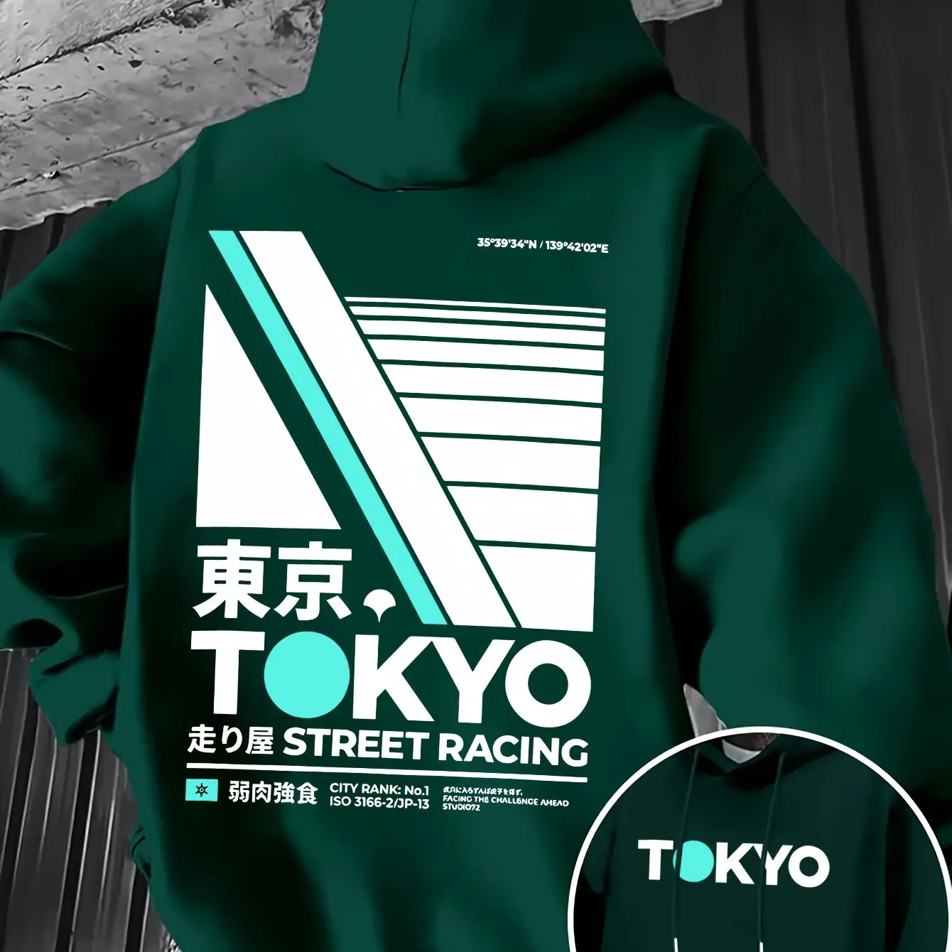 레트로 JDM 도쿄 레이싱 양면 프린트 남성 후드티 칸 - Street Fashion In Tokyo 리뷰 및 가격