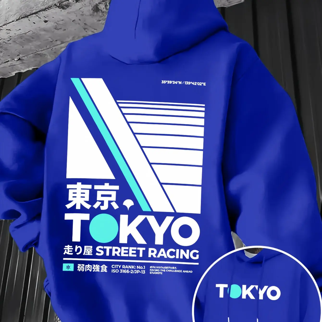 레트로 JDM 도쿄 레이싱 양면 프린트 남성 후드티 칸 - Street Fashion In Tokyo 리뷰 및 가격