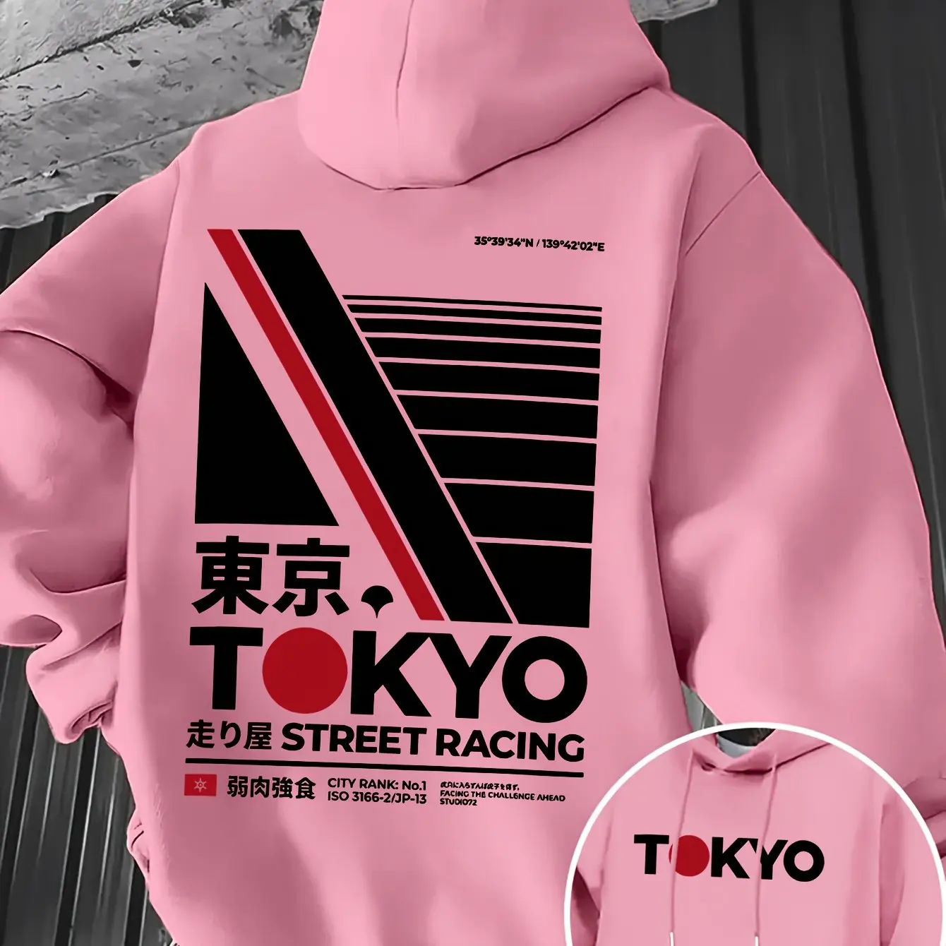 레트로 JDM 도쿄 레이싱 양면 프린트 남성 후드티 칸 - Street Fashion In Tokyo 리뷰 및 가격