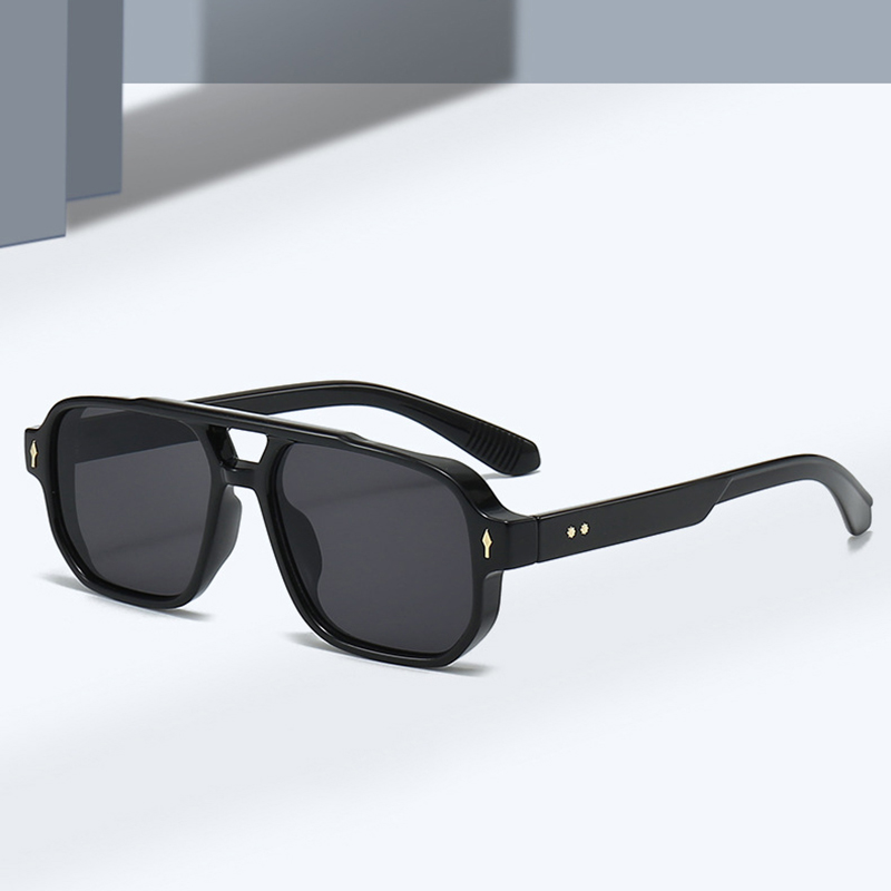 빈티지 더블 브리지 남성용 사각 선글라스 패션 투명 오 - Street Fashion Glasses 리뷰 및 가격
