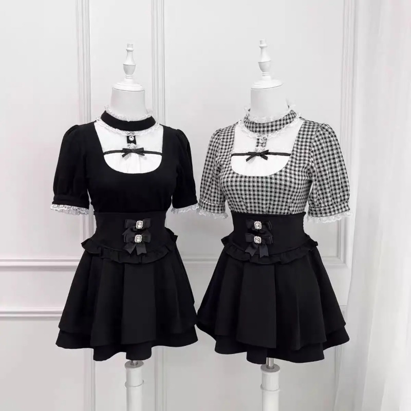 고딕 스위트 러플 레이스 플래드 블라우스 여성 빈티지  - Street Fashion In Japanese 리뷰 및 가격
